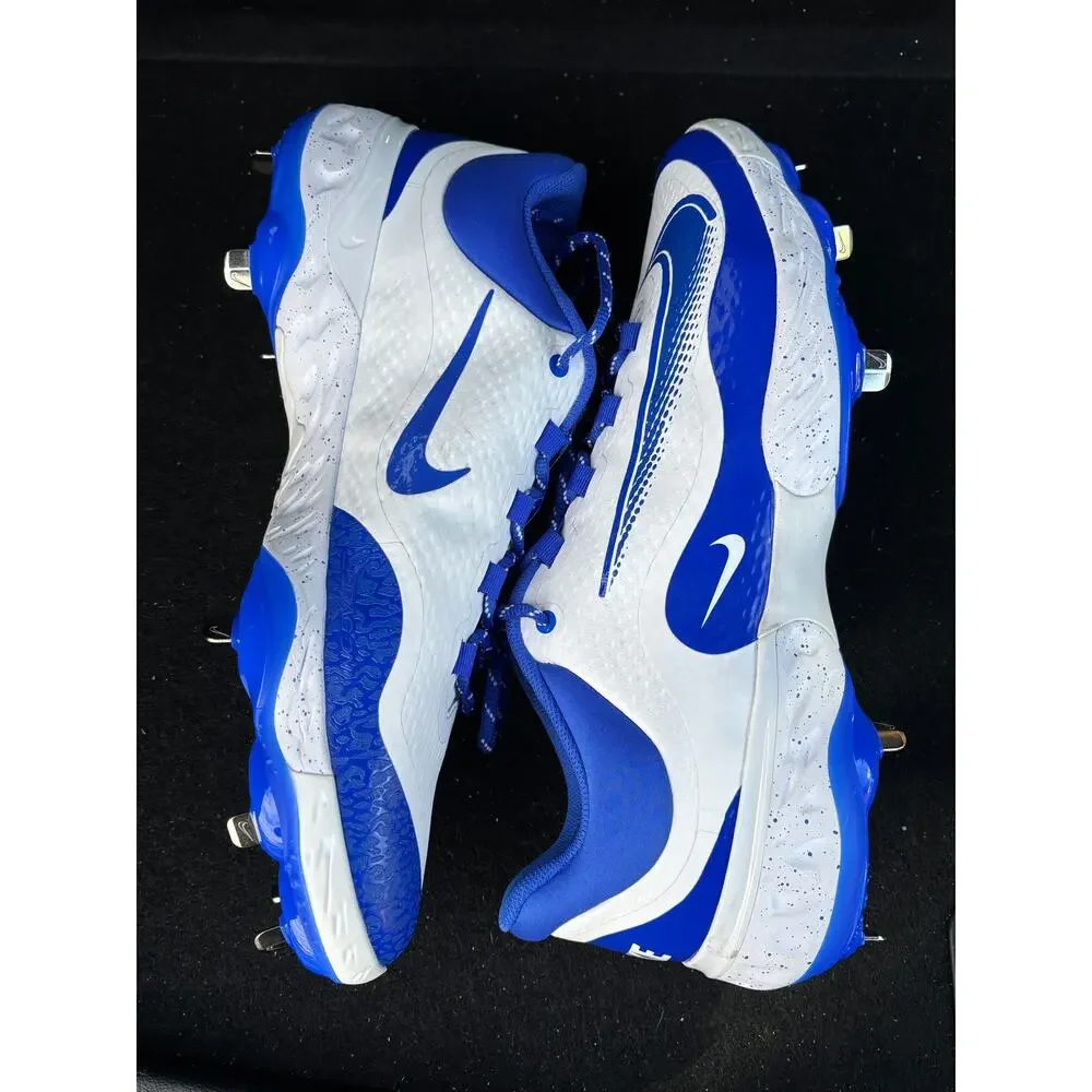 Nike Alpha Huarache Elite 4 Low Baseball Cleats Blue White FD2745-108, Men’s 15